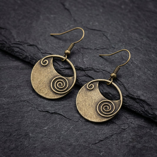 Vintage Spiral Bronze Earrings 09029412