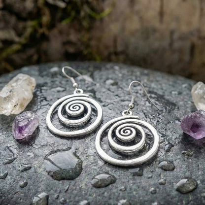 Vintage Spiral Dangle Earrings