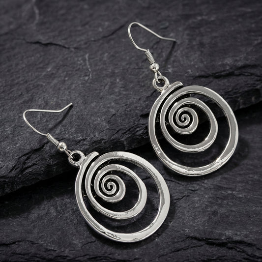 Vintage Spiral Dangle Earrings 44997977