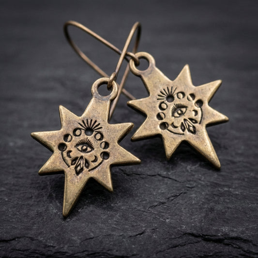 Vintage Star Eye Earrings 35059652