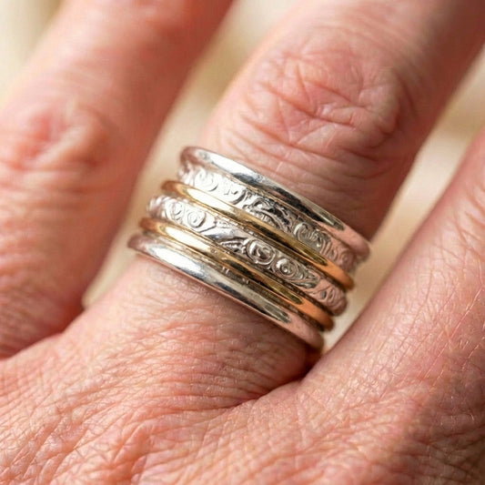 Vintage Textured Fusion Ring