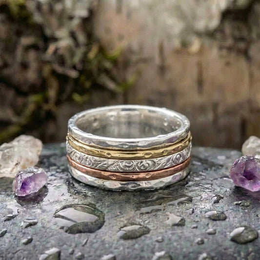 Vintage Textured Fusion Ring