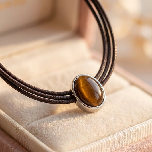 Vintage Tiger Eye Stone Necklace