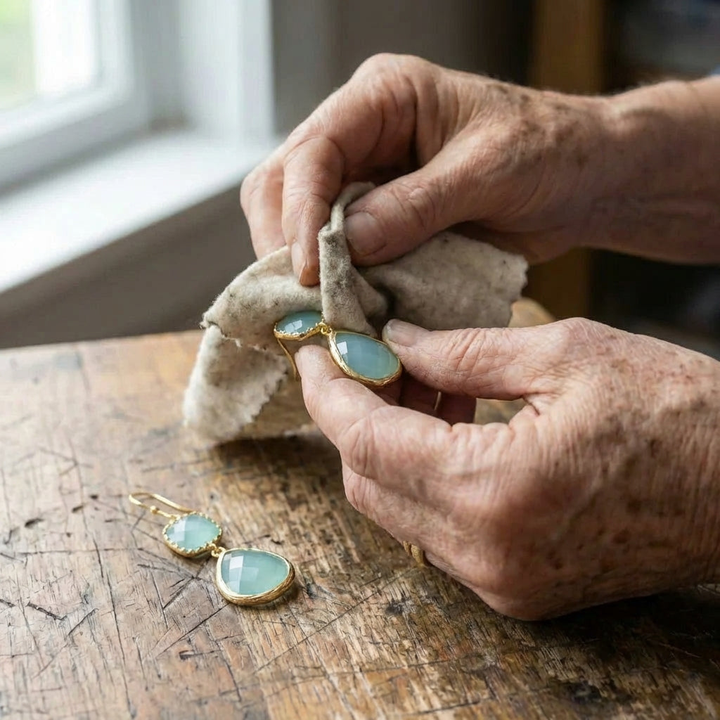 Vintage Turquoise Moonstone Earrings
