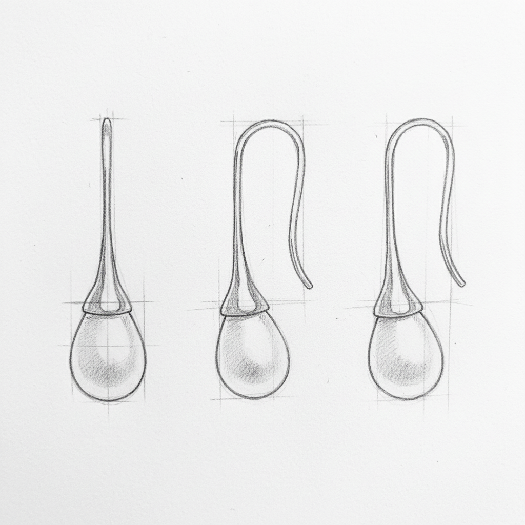 Vintage Water Drop Pearl Earrings
