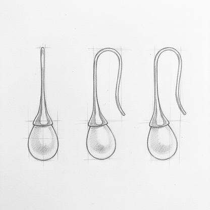 Vintage Water Drop Pearl Earrings