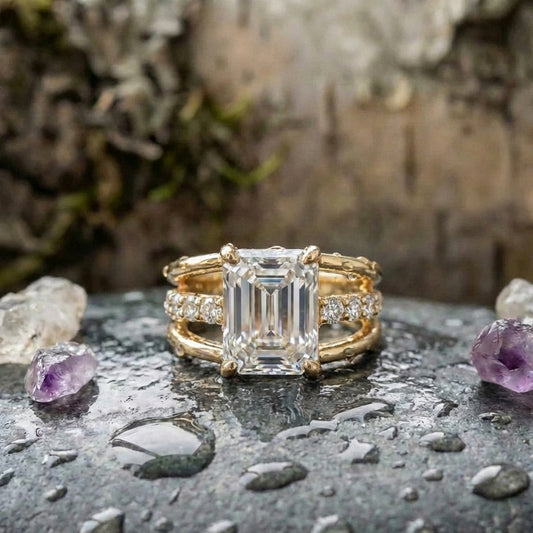 Vintage Zirconia Gold Layered Ring
