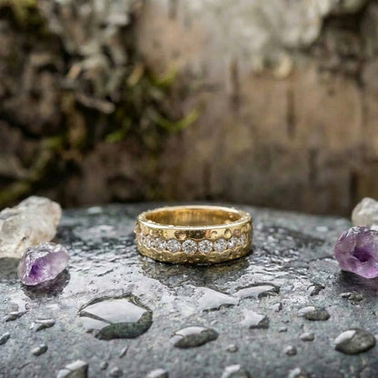 Vintage Zirconia Gold Ring