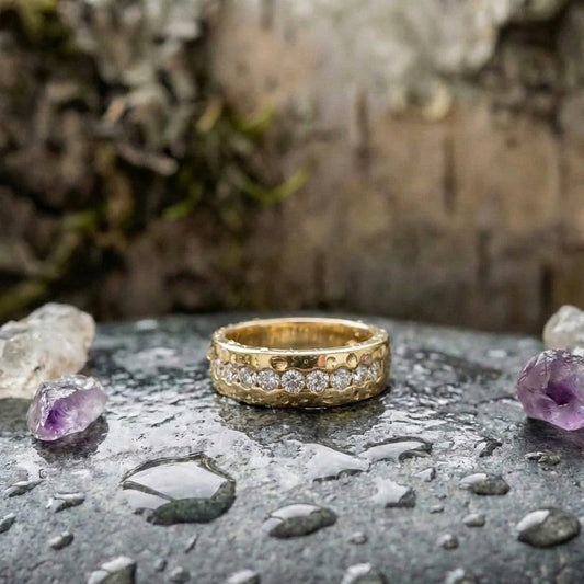 Vintage Zirconia Gold Ring
