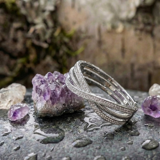 Vintage Zirconia Rhinestone Bangles Bracelets