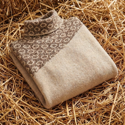 Cotton Sweater with Scattered Print