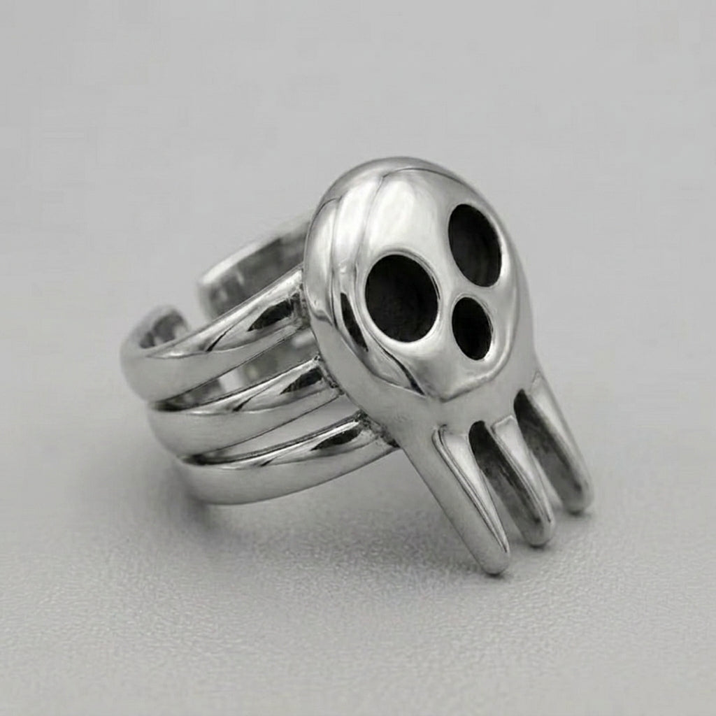 Soul Eater Skull Statement Ring