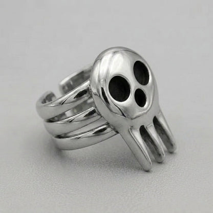 Soul Eater Skull Statement Ring