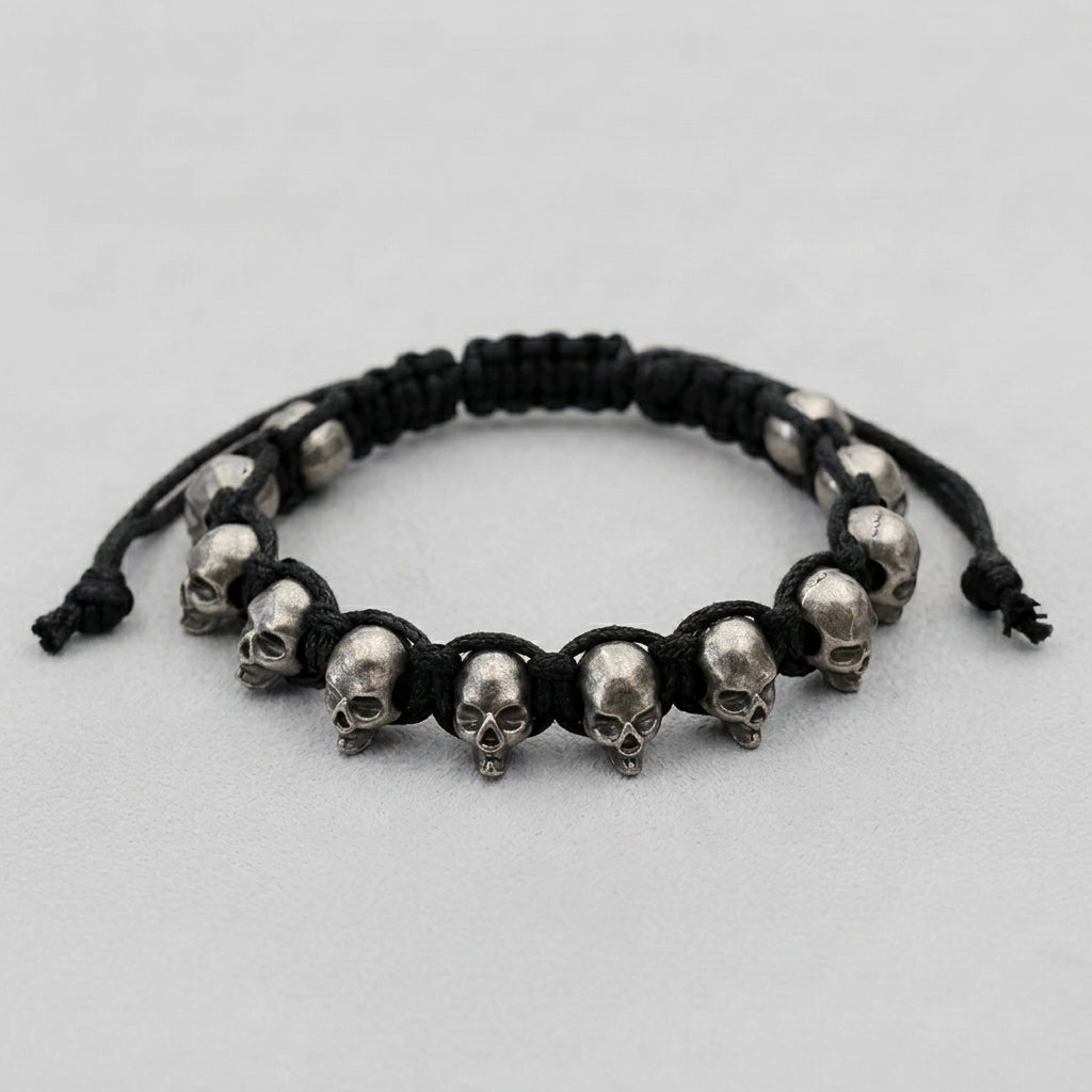 Punk Skull Two-Loop Bracelet