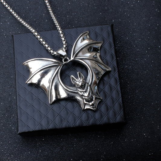 Gothic Bat Pendant Necklace