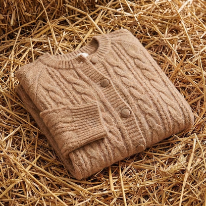 Cotton Cable Knit Cardigan