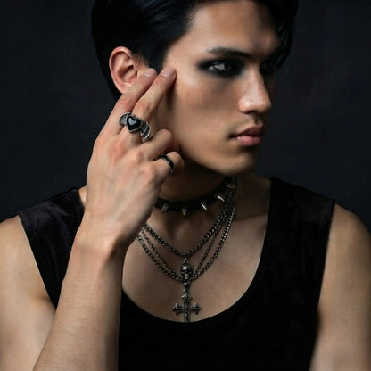 Gothic Winged Heart Ring