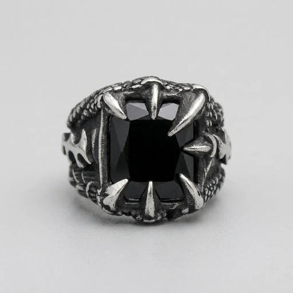 Dragon Claw Black Onyx Statement Ring