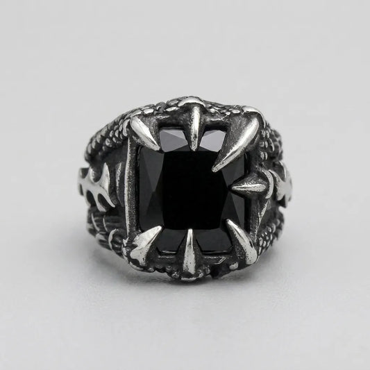Dragon Claw Black Onyx Statement Ring