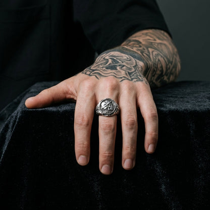 Hobo Nickel Skull Ring