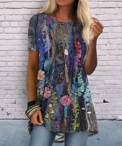 KS | Boho-inspired printed shirt