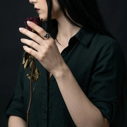 Crossed Bones Statement Signet Ring