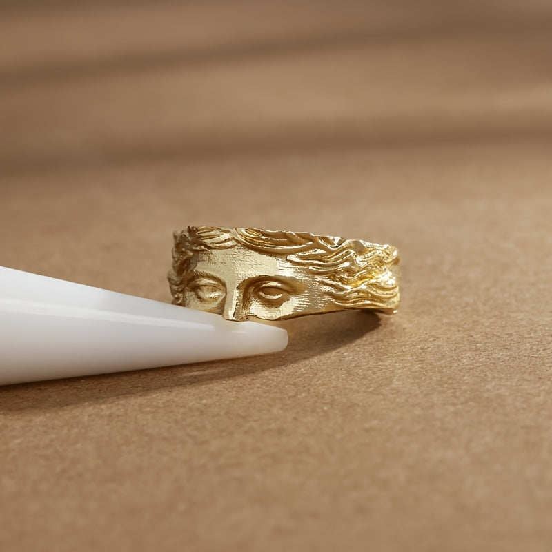 18k Gold Plated Retro Venus Half Face Adjustable Unisex Statement
