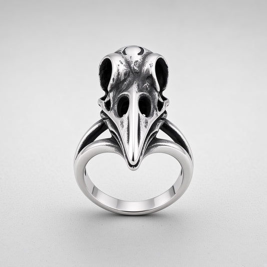 Raven Skull Beak Ring