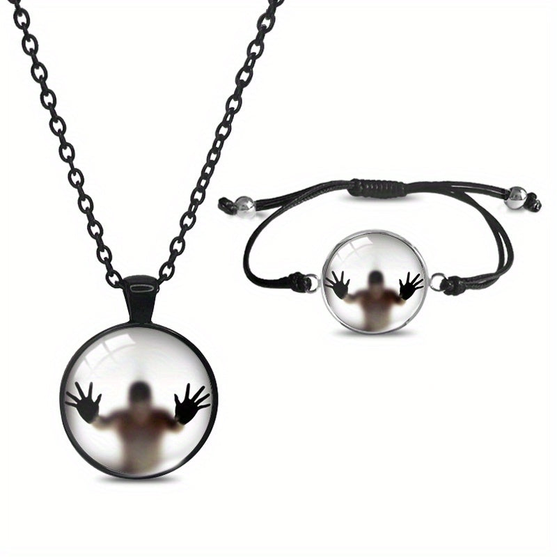 Glowing Glass Cabochon Necklace