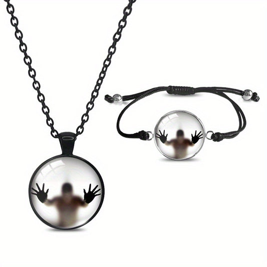 Glowing Glass Cabochon Necklace