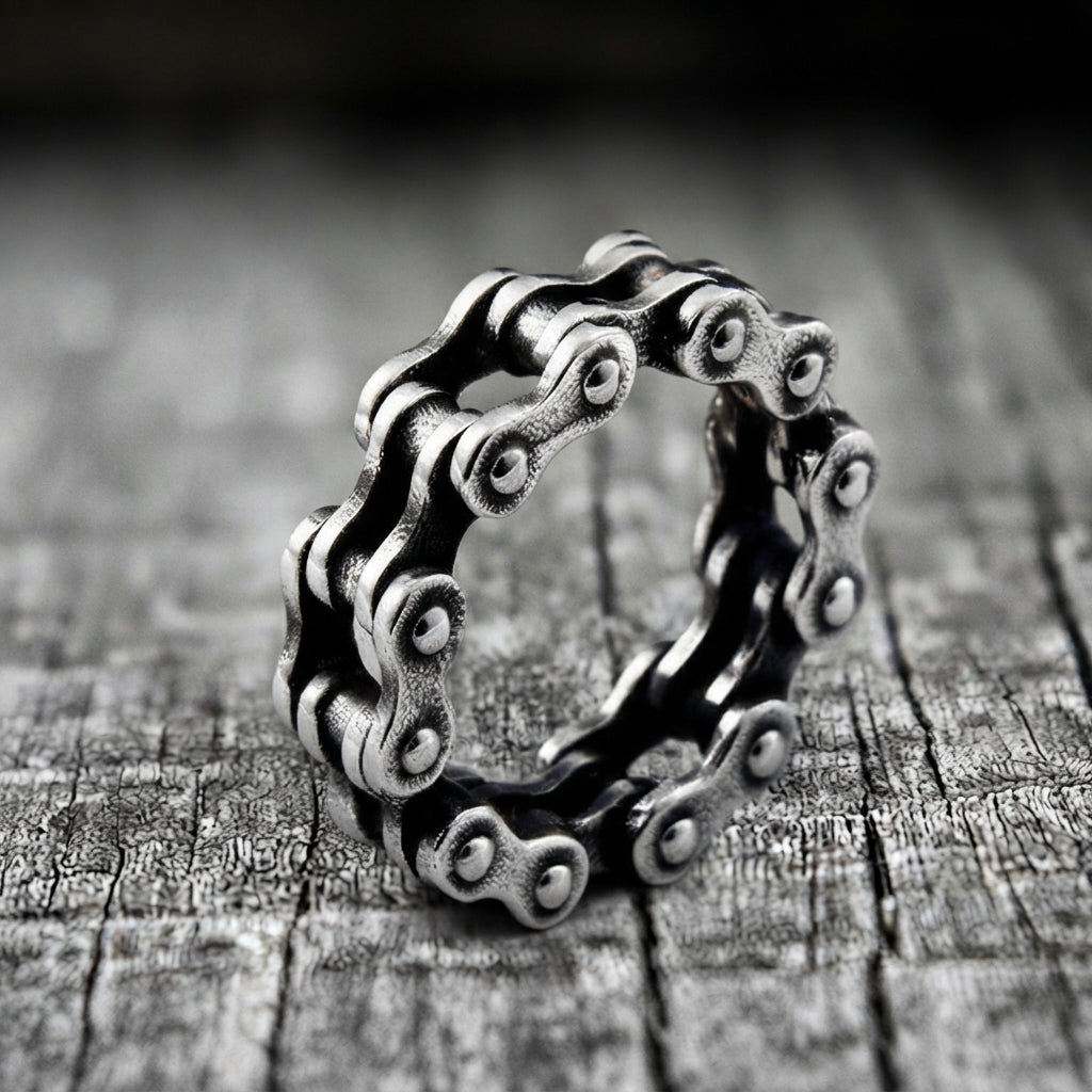 Bicycle Chain Hollow Ring