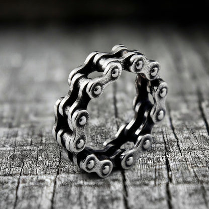 Bicycle Chain Hollow Ring