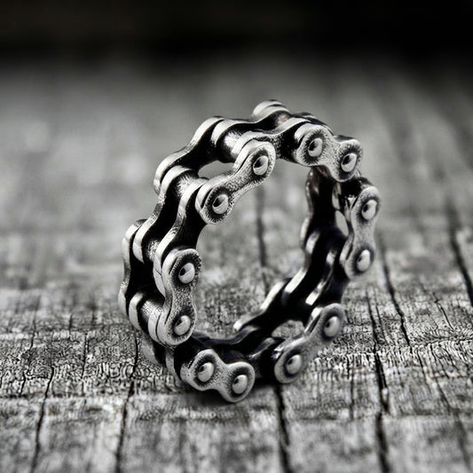 Bicycle Chain Hollow Ring