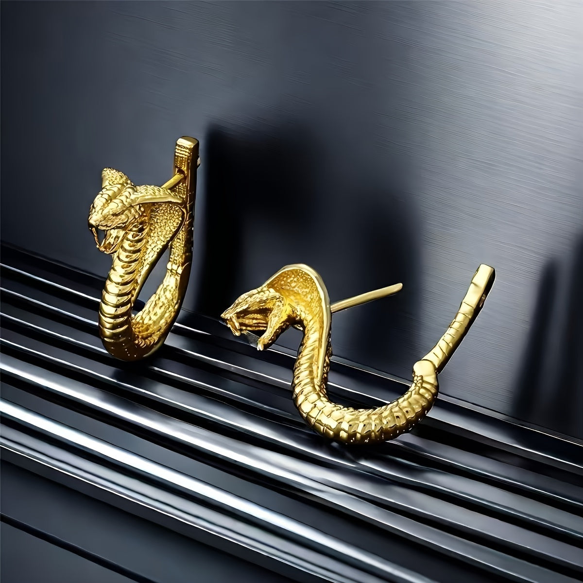 A Pair of Stylish and Retro Earrings for Men with Punk Style