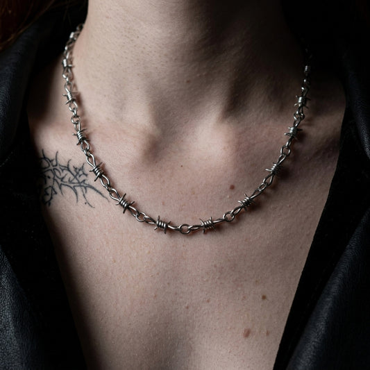 Gothic Barbed Wire Necklace