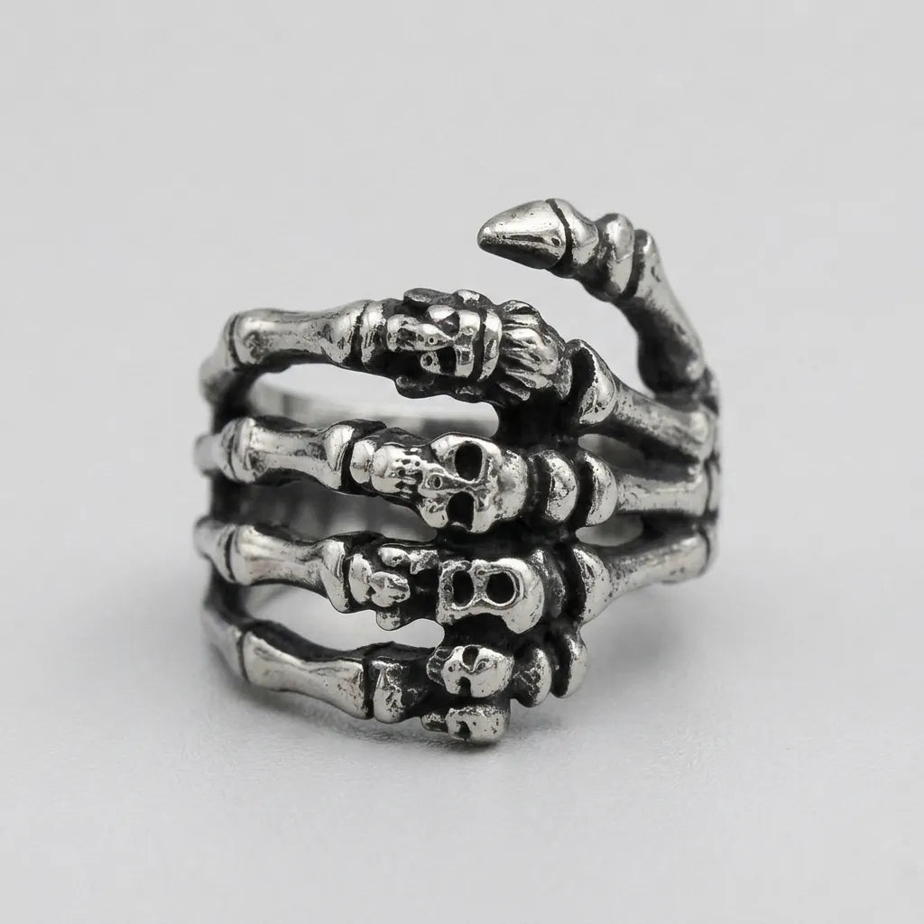 Skull & Bone Claw Wrap Ring