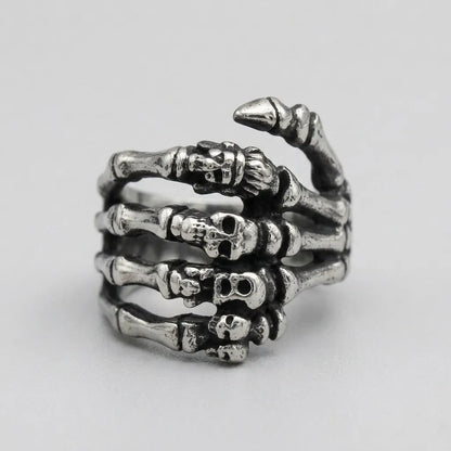 Skull & Bone Claw Wrap Ring