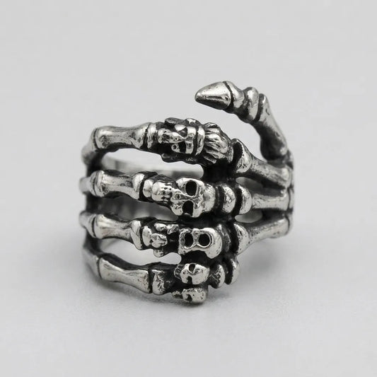 Skull & Bone Claw Wrap Ring