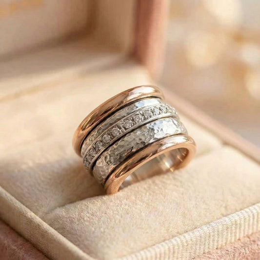 Vintage Layered Thick Gold Ring