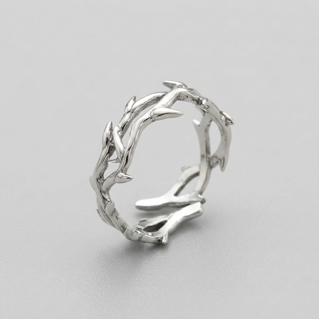 Goth Rose Thorn Ring