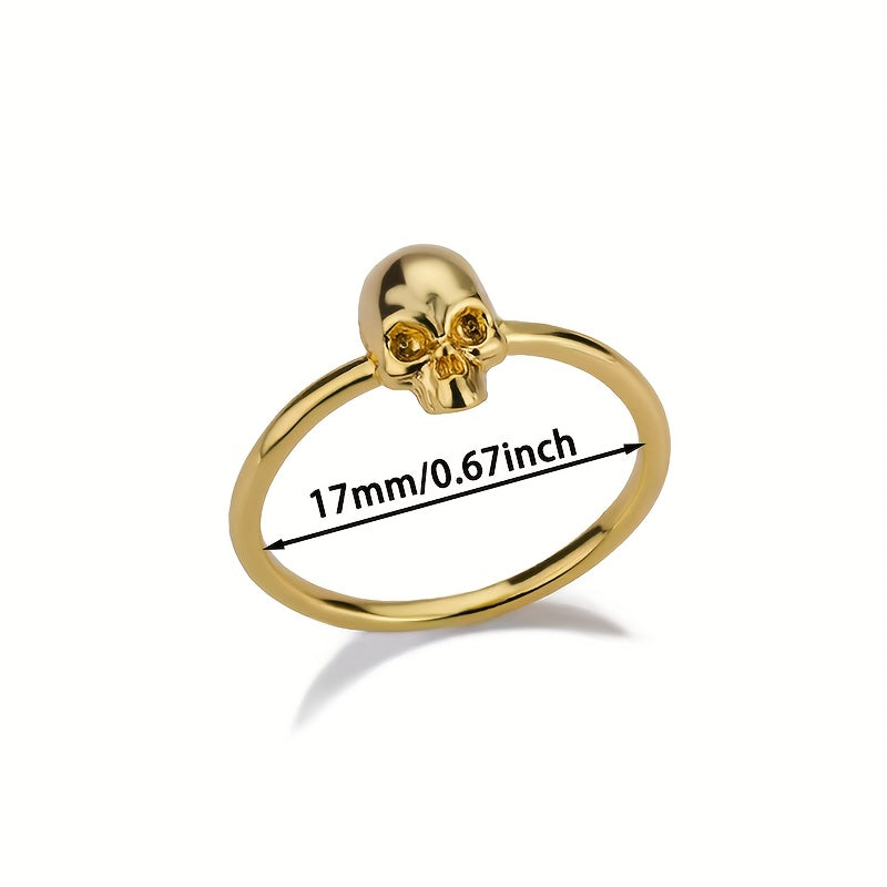 Gothic Minimalist Small Skull Ring Elegant Gothic Jewelry Dainty