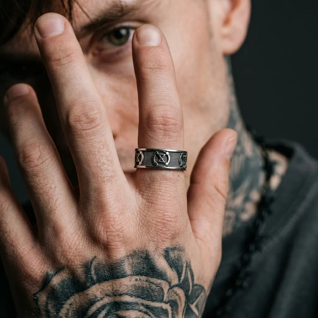 Viking Rune Band Ring