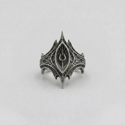 Obsidian Spear Crown Ring