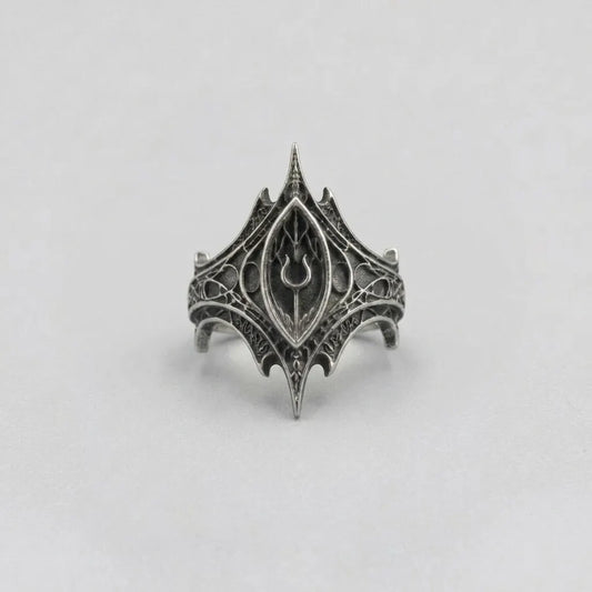 Obsidian Spear Crown Ring