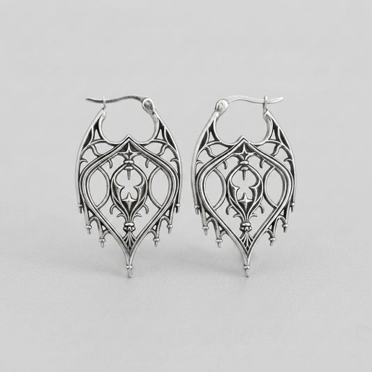 Gothic Chandelier Hoop Earrings