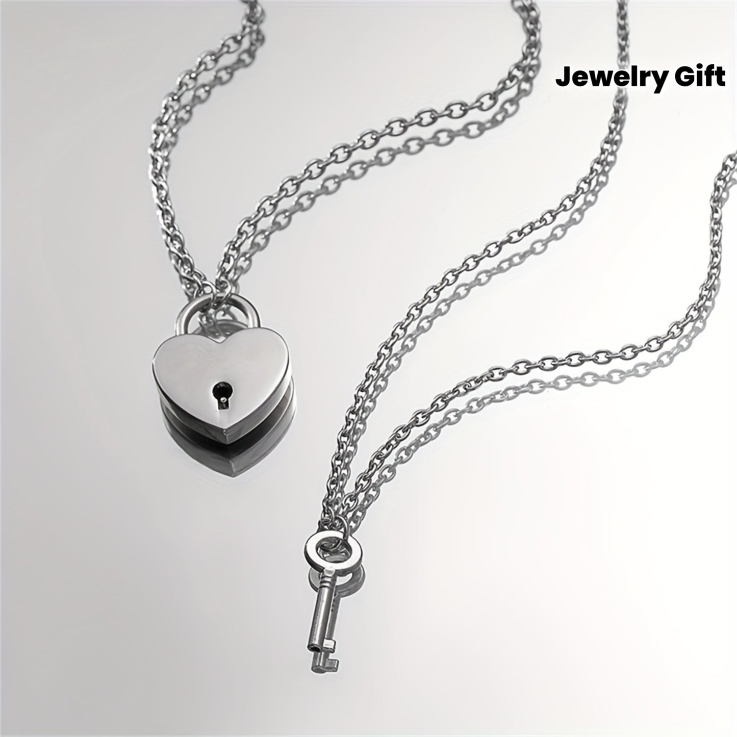 Key & Lock Couple Necklace