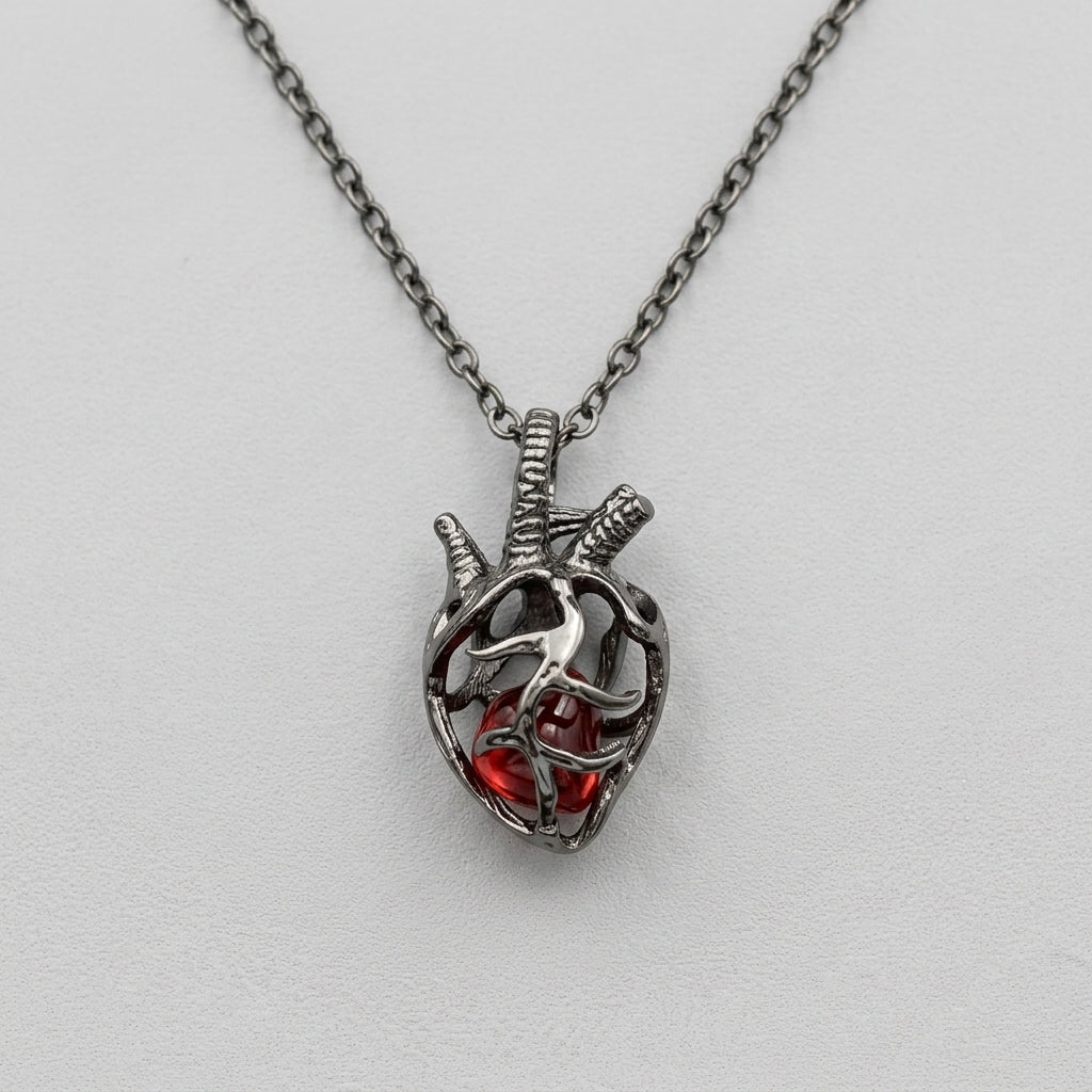 3D Hollow Heart Clavicle Necklace