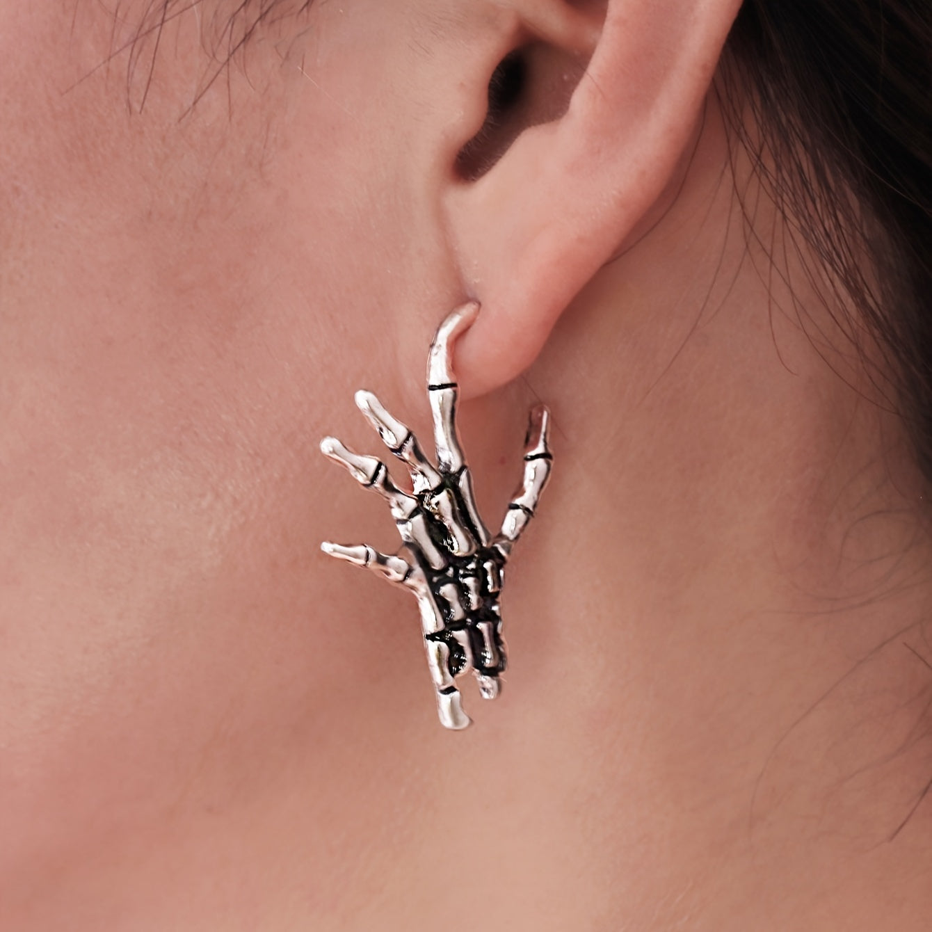 Skull Hand Earrings