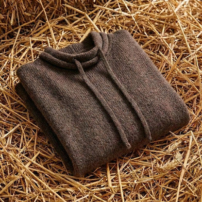 Cotton Turtleneck Hoodie Sweater