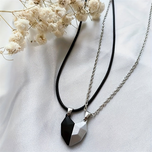 Classic Heart Couple Necklace Set